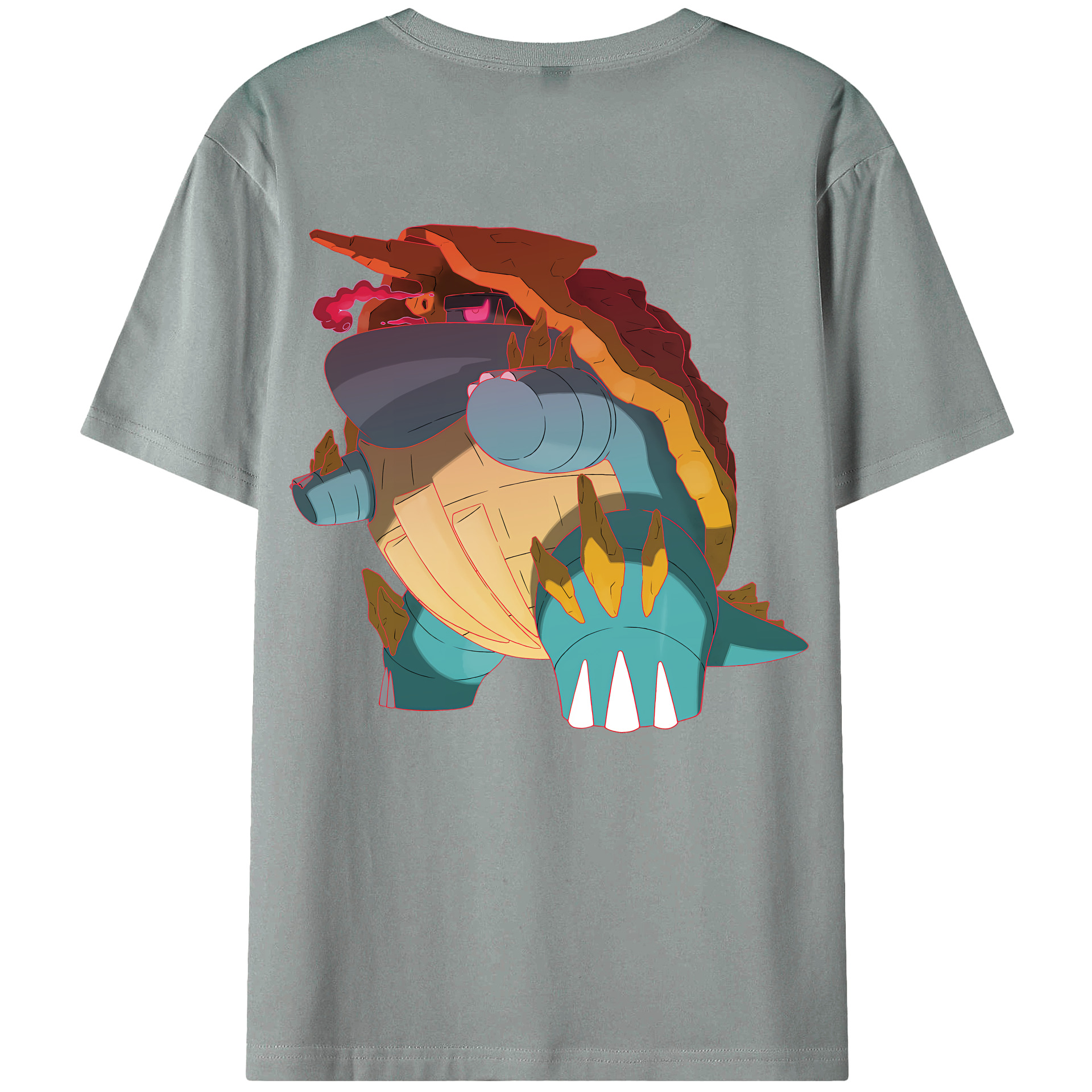 （画像用） ポケットモンスター Pokémon 綿100％ メンズ半袖Tシャツ（バックプリント） 通気性